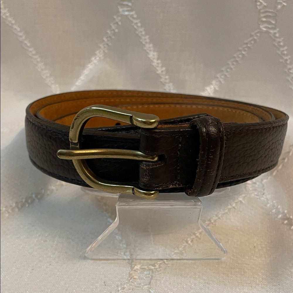 Vintage L.L.Bean Men's Brown Leather Belt Made in USA Size XL